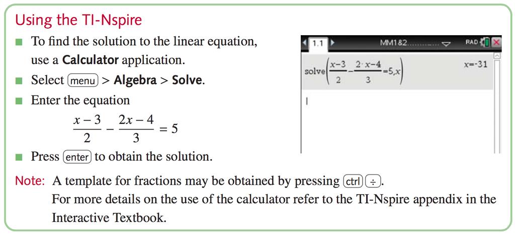 REVIEWING LINEAR EQUATIONS Literal equations An equation for