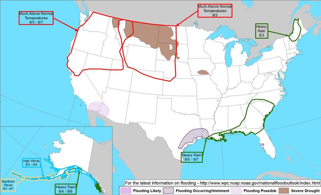 Hazards Outlook Sep 3-7 http://www.cpc.ncep.