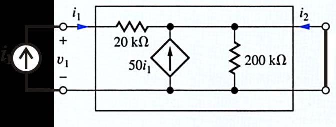 Question 6 For the circuit below, determine the h 21 parameter (4 points). Note: do not calculate the other h-parameters.