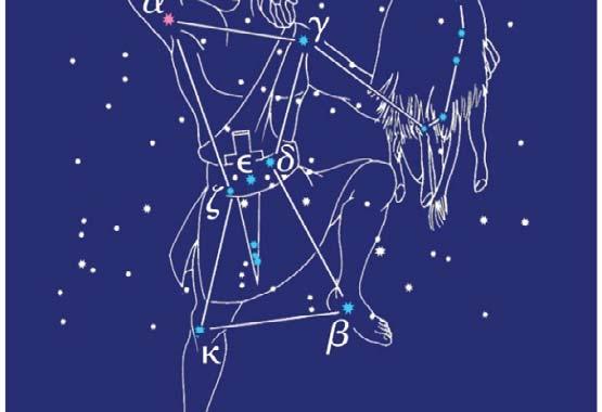 Familiar Constellations: Orion Greek Legends: Orion stands by the river Eridanus, with his