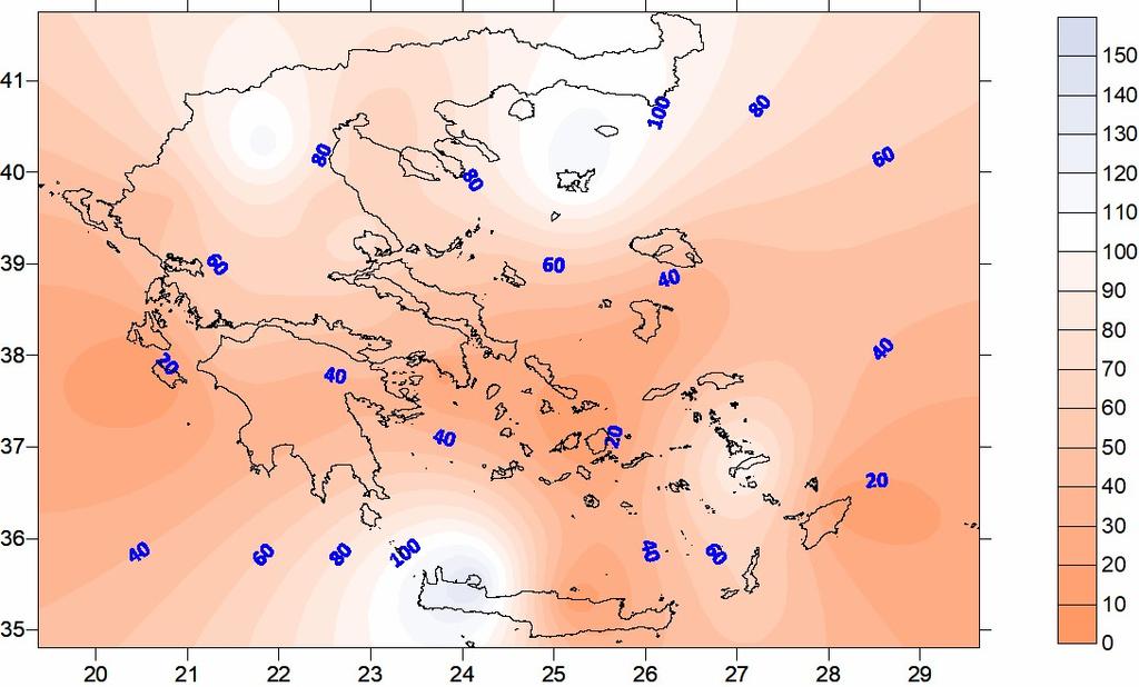 Greece according to the 1971-2000 climatology.