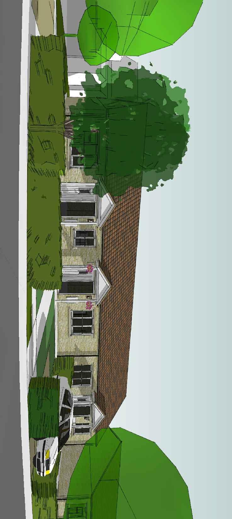 bungalows would front onto Fullers Avenue, facing NW Overall Internal Dimensions. x.0' ") Overall Internal Dimensions.