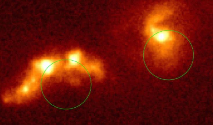Chandra sources (X ray error circles