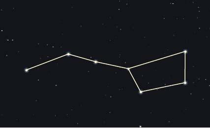 54. Which planet has extreme seasons because it has an axis that is so tilted? a. Uranus c. Earth b. Jupiter d. Moon 55. What is the name of the asterism shown here? a. The Big Dipper b. Cassiopeia c.