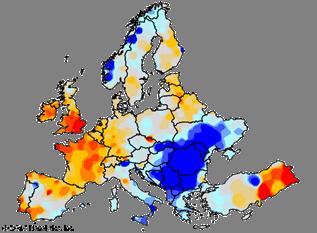 Warm start and moderate end: At the start of the week, Central and Eastern Europe will see temperatures much warmer than normal and last year.