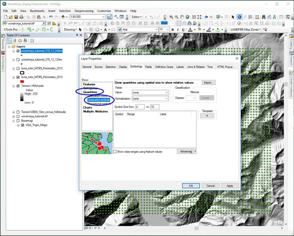 Displaying and Rotating WindNinja-Derived Wind Vectors in ArcMap 10.