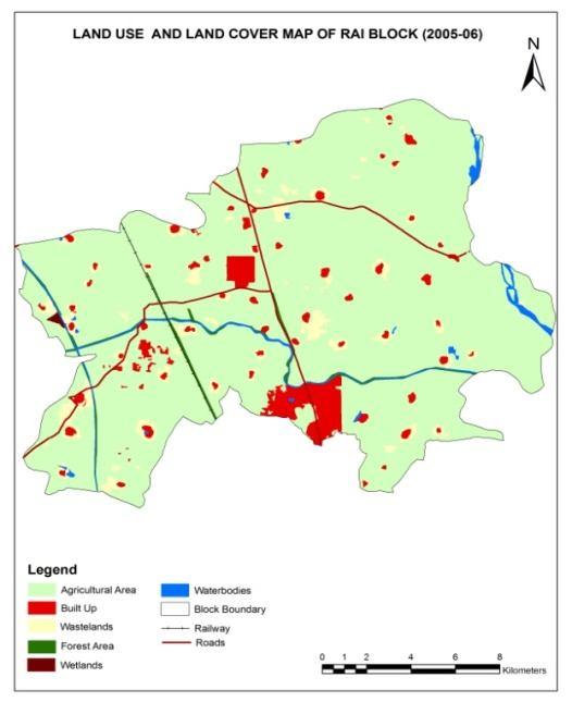 Fig -10: Land use/land cover Map of Mudlana Block during 2005-06 and. 5. CONCLUSION The study demonstrated that the application of GIS help in studying the changes in land use pattern of an area.