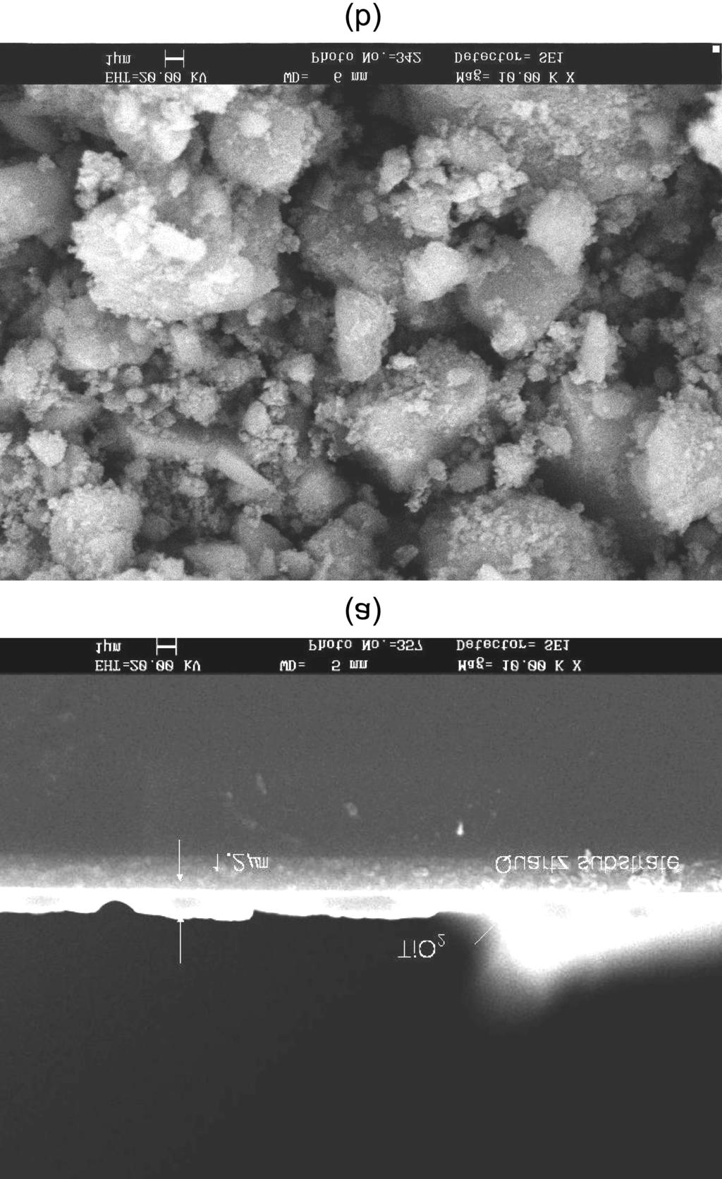 From the SEM photograph, it could be verified that coating depth was about 1.2 µm and catalysts were evenly coated.