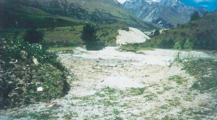 Sedimentation resulting from the November 1999 flood event across the Bible Stream alluvial fan. References Ministry for the Environment (MfE) (2008) Preparing for climate change.