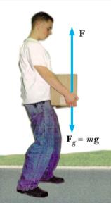 girl pushes on the box with a force of 18 N to the right and a boy pushes on the box with a force of 12 N to the left. The box moves 4.0 m to the right.
