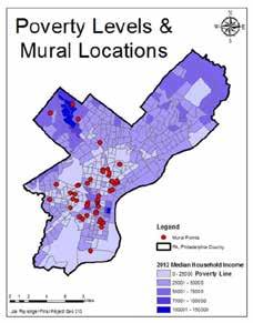 locations in Philadelphia Mural art organization in US/Philadelphia Mapping of