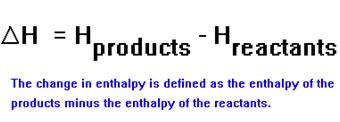 Enthalpy Change in enthalpy (ΔH) = amount of