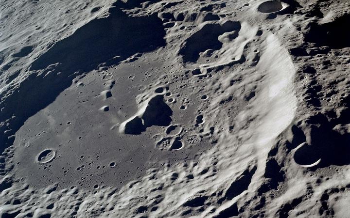 This is an Apollo 17 image of Aitken Crater on the moon. Aitken Crater is about 135 km (84 miles) in diameter.