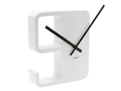 KA5386WH Wall clock Big 9 white plastic 22 x 26 x 6cm, Excl.