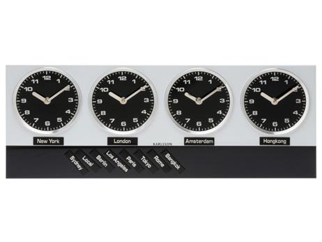 , Design Teun Fleskens KA5071BK Wall clock Time Zone incl.