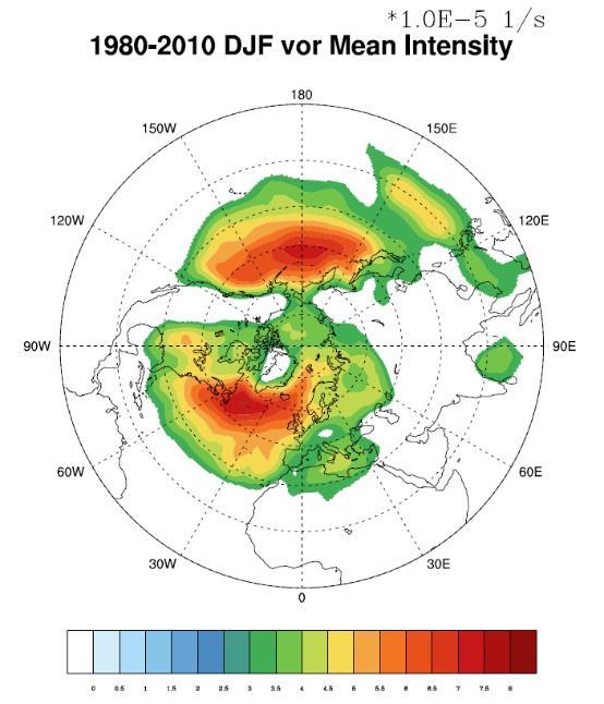 0 number of storms per month with a unit area of 10 6 km 2 [5 spherical cap] for both figures.