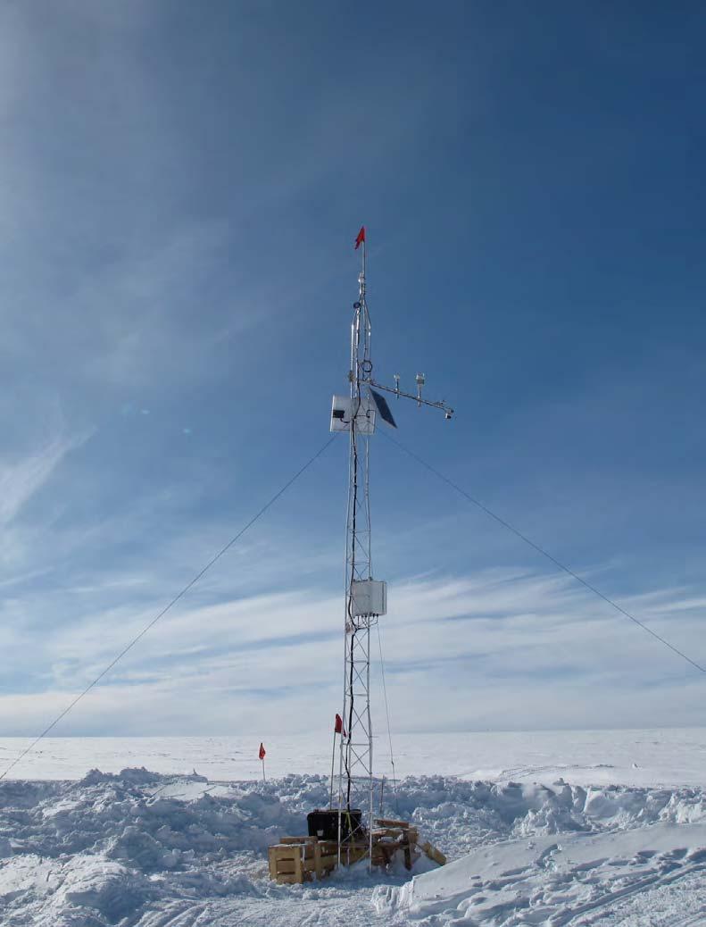 Bruce Plateau AMIGOS System Sonic snow height sensor accumulation rate Weather data Vaisala system: wind, temp, press, humid Albedometer solar power,