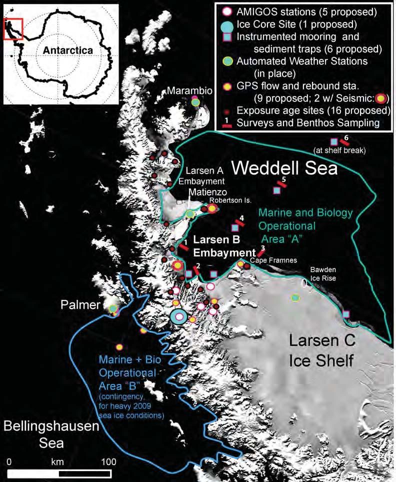 LARISSA: Larsen Ice Shelf System, Antarctica 3 linked studies: Marine Geology E. Domack*, A.