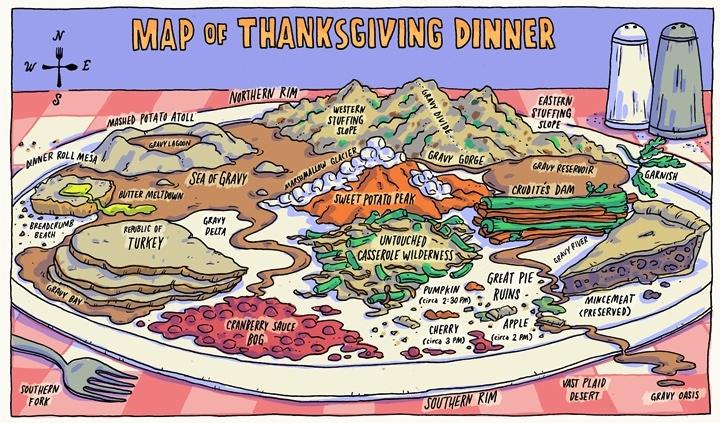 Grant Snider s Map of Thanksgiving