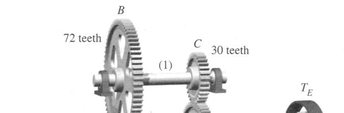 1. (15 points). The motor is spinning at 3600 rpm. sensor in shaft (2) indicates that the maximum (extreme fiber) shear stress in the shaft is 5 ksi.