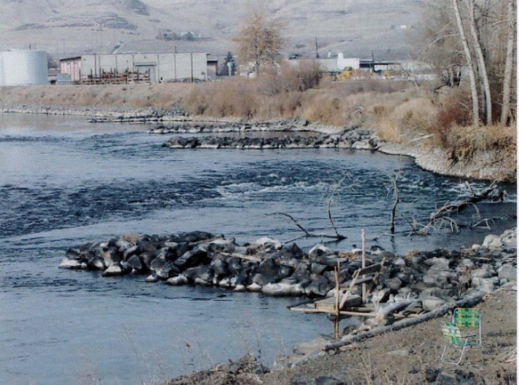 The groins were installed on the Yakima River near the City of Yakima, Washington in 1997.