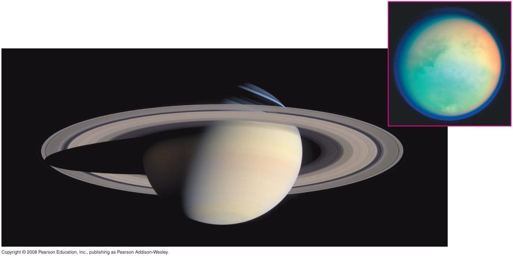 Saturn 2nd largest 9.54 AU from Sun size: 9.4 REarth mass: 95.2 MEarth density: 0.