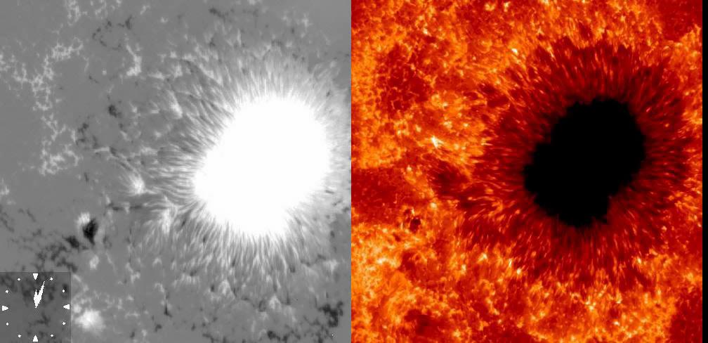 Evershed Flow in a Sunspot Penumbra The chromosphere lies just above the photosphere.