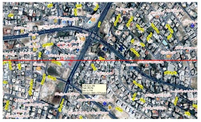 Figure 3: Image Clip for Zahran Area (Google Earth). Figure 1: Amman Image and Zahran Street. Figure 2 presents the flowchart of the methodology to create a GIS for the study area using ArcGIS 10.