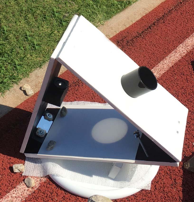 Galileo Telescope Solar Viewer Joseph Hora, Elizabeth Hora 2017/09/18 17 7.75 5 2 1.5 3 2 1.5 Materials: (all dimensions in inches) 3x plywood sheet 17 x 7.