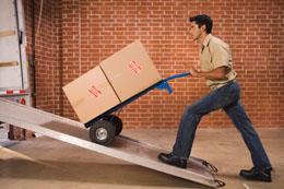 Calculate the work done lifting the boxes into the van. E = F x d E = 600 x 1.