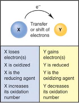 Fig. 4.17, Summary of redox reaction electron movement and vocabulary The highest ON for an A-group element equals the element s group number.