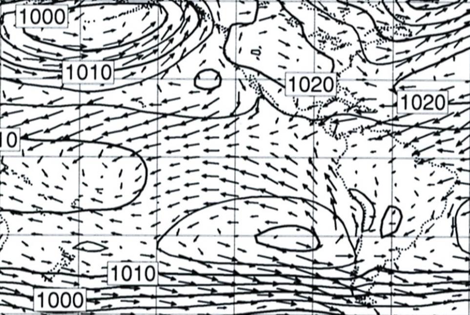 Eastern Boundary Currents Peru Current, strong in summer January in SH.