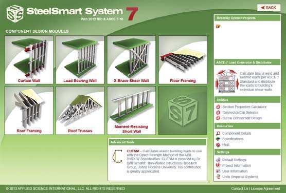 Exterior Design Software Wall Framing & Accessories SteelSmart System The industry s #1 tool for the design of Members, Connections, Fasteners & Details