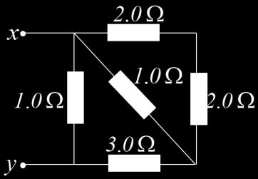 For the circuit shown below, calculate the equivalent resistance between