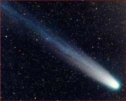 Glowing head and long, bright tail Head glows by reflected sunlight Most of the time, a comet is barely visible even through a telescope Spend much of the time beyond the