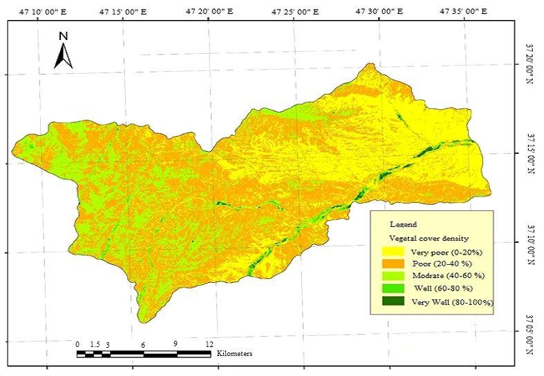 44 R. Daneshfaraz et al. / Environmental Resources Research 5, 1 (2017) Figure 8. Vegetation density map of the study area, acquired from ETM+ data.