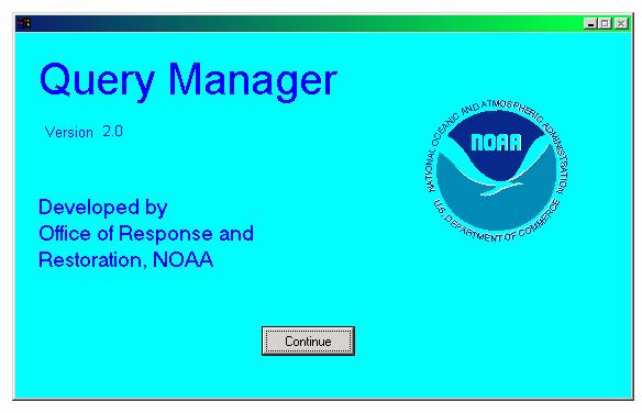 Query Manager Software Based on a standard relational database structure; Menu of