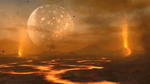 planet Earth s early atmosphere was hostile, made of carbon monoxide,