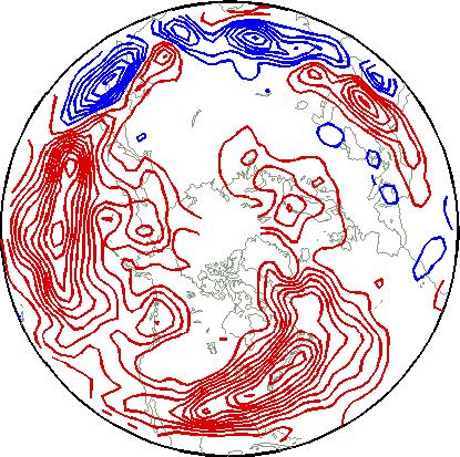 Northern hemisphere storm tracks in AO winters (e) (i) (f) (j)