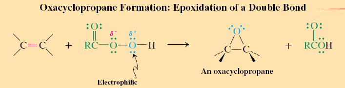 8. REACTIONS OF ALKENES Epoxidation The transfer of oxygen is