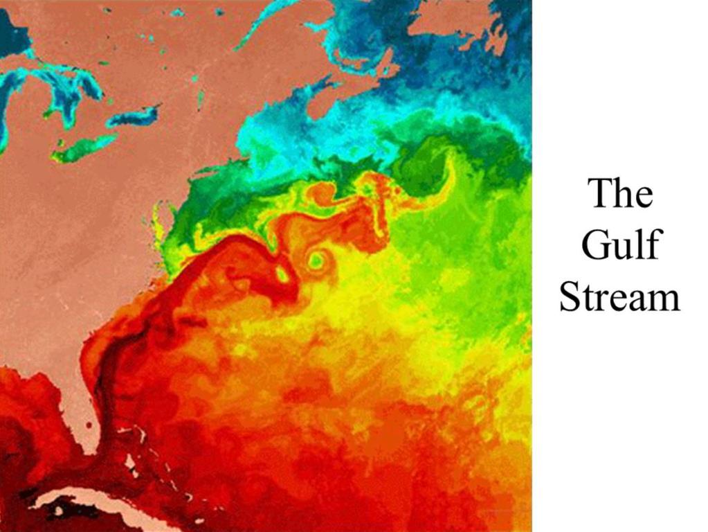 The warm near-surface current moving north eastwards from the Gulf of Mexico is often called the Gulf Stream, but is more properly referred to as the North Atlantic Drift.