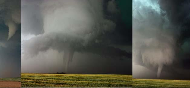 More tornadoes? Sequence of images from the life cycle of an individual tornado over Nebraska.