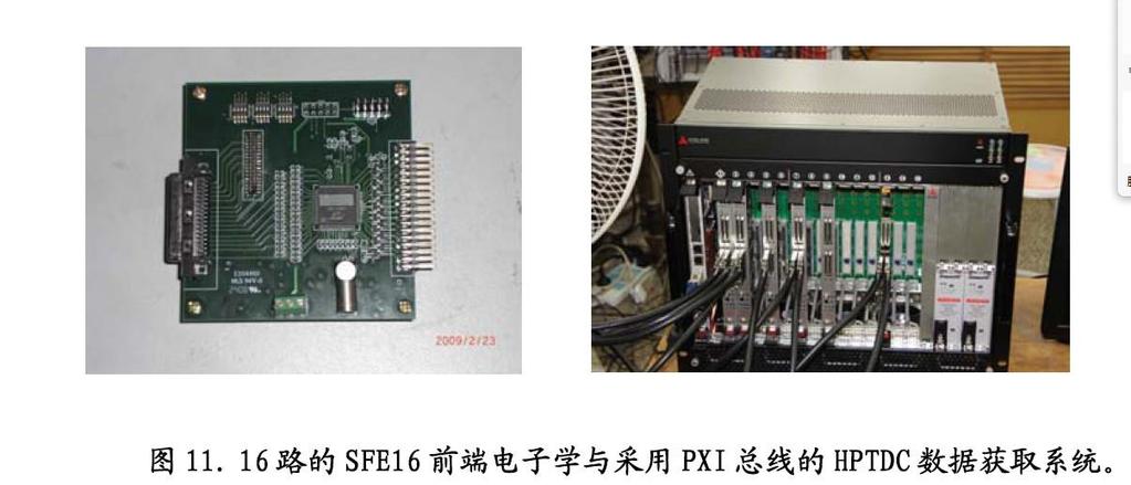 electronics FEE SFE16 chip (TOT) 16 channels Amplification-shaping-discrimination
