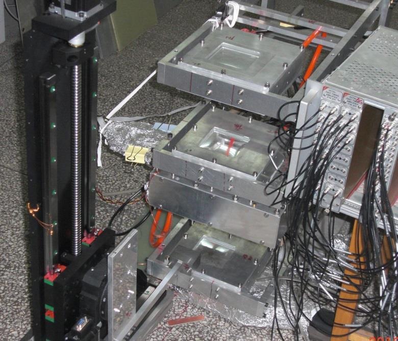 calibration system of the MWPC Cosmic ray was measured by 3 MWPC.