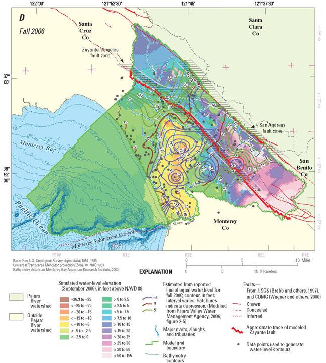 Pajaro Valley is a Layered Multi- Aquifer, Convergent Flow System, linked to an upstream basin and downstream regions and have