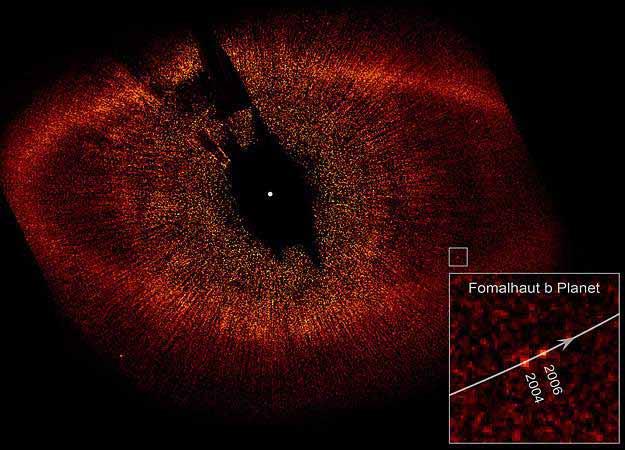 A Planet Around Fomalhaut The Fomalhaut disk s brightness asymmetry which may be caused by secular perturbations of dust grain orbits by a planet with a