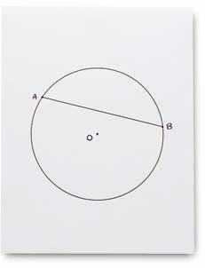 Label the centre of the circle. hoose two points and on the circle. Join these points to form line segment.