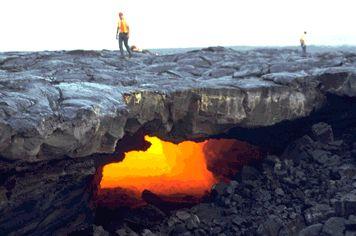 Magma is less dense than other rock & is forced upward.