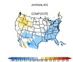Typical December-February Temperature Anomalies associated