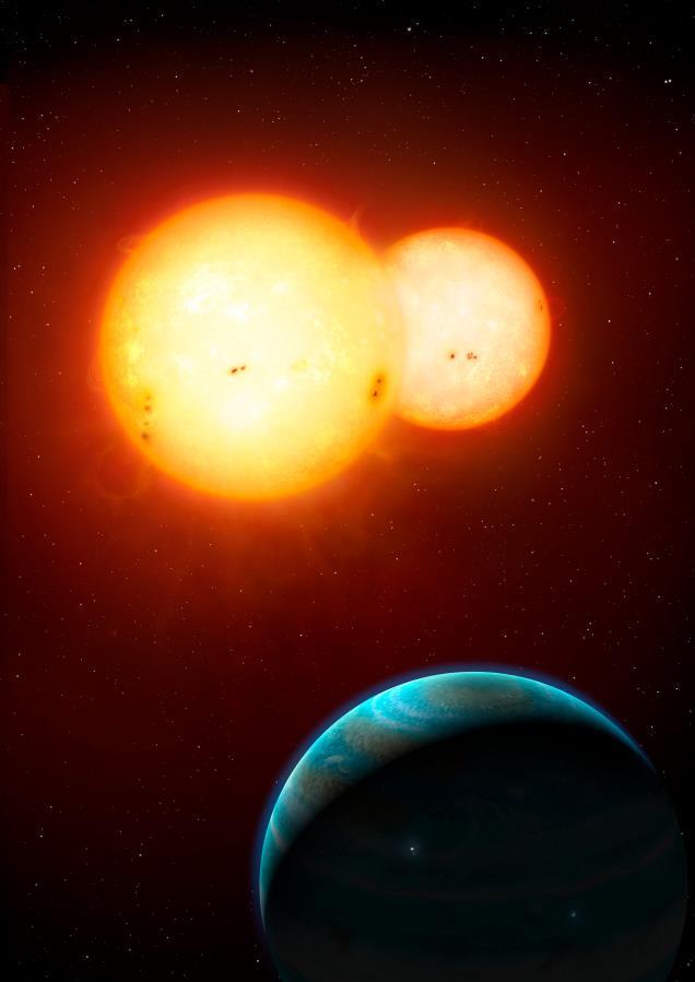 Kepler-34 (left)